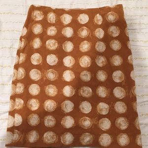 MAEVE Anthropologie big polka dot corduroy pencil skirt 8